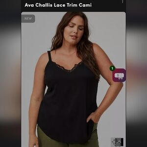 Torrid Ava Challis Lace Trim Cami